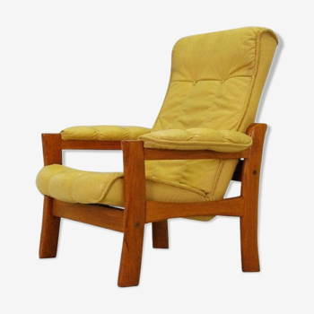 Scandinavian design armchair 70s/80s leather