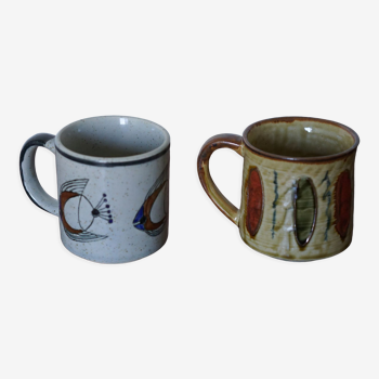Tasses mugs en céramique années 1960