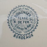 Plate in earthenware Boulenger iron earth Choisy Le Roi model Bordeaux diam 23 cm