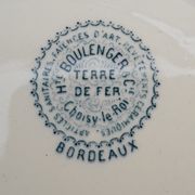 Plate in earthenware Boulenger iron earth Choisy Le Roi model Bordeaux diam 23 cm