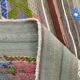 5x7 Gray & Green Pinstriped Turkish Kilim Rug, 147x218Cm
