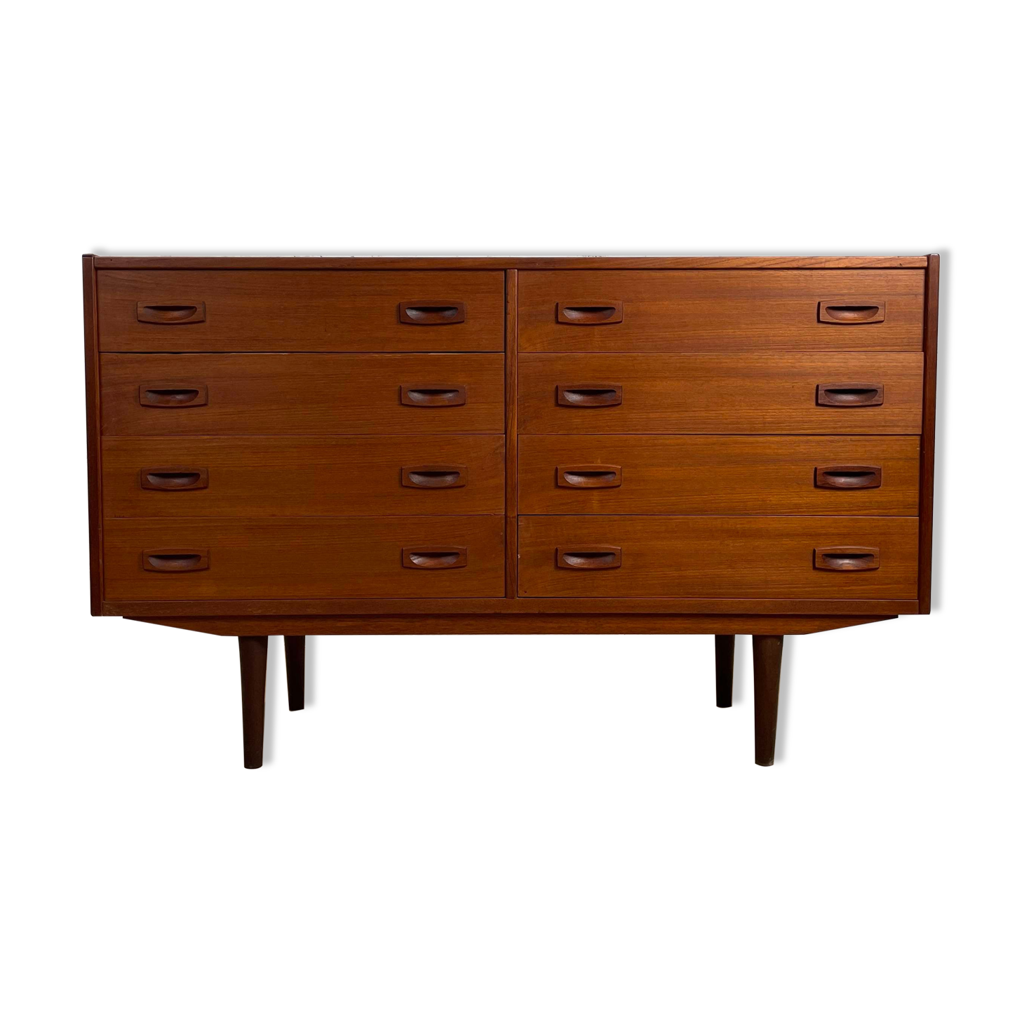 Double vintage Scandinavian teak chest of drawers, 60s