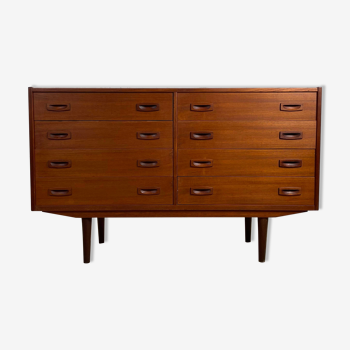 Double vintage Scandinavian teak chest of drawers, 60s