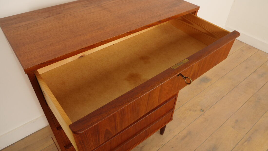 Commode danoise vintage | Teck | 6 tiroirs | 106 cm