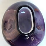 Vase verre bicolore parme