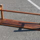 Dark wood bench