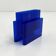 Blue transparent magazine rack by Giotto Stoppino for Kartell, 1970
