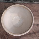 Vintage French salad bowl in white clay