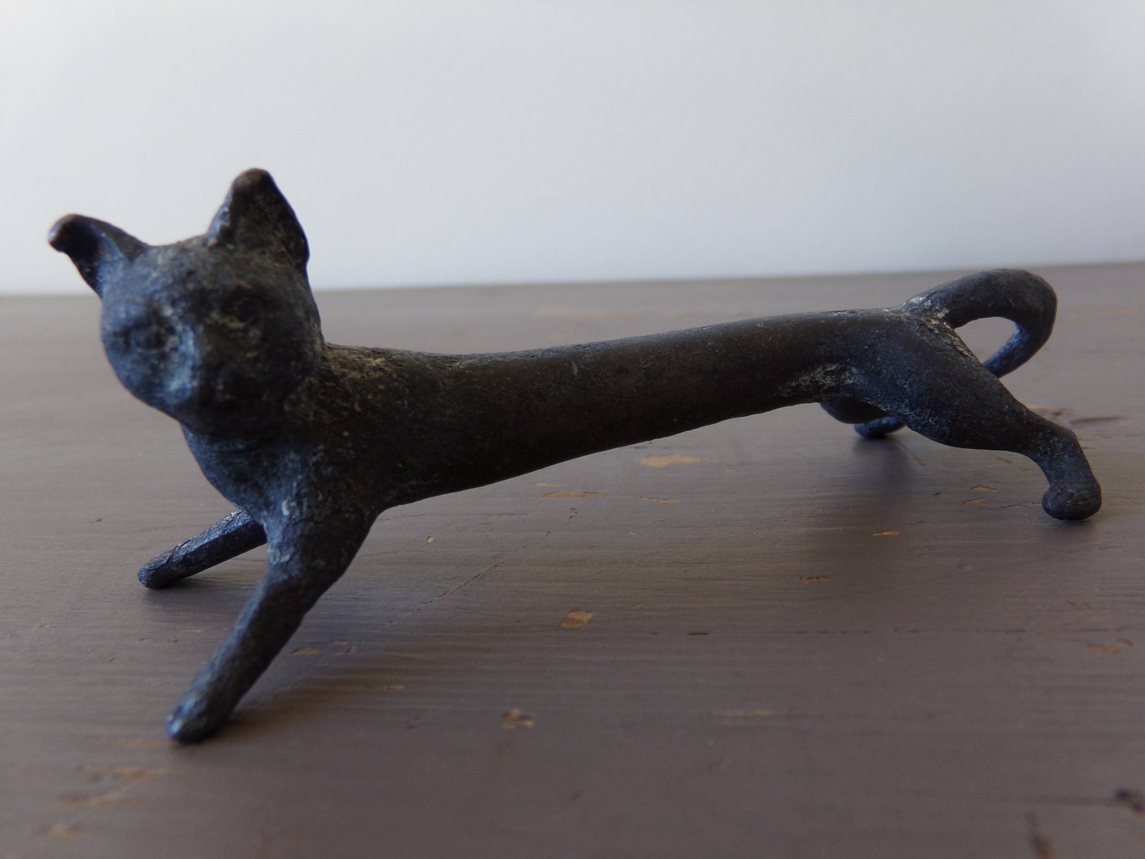 8 antique tin animal knife holders