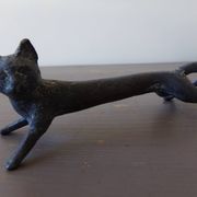 8 porte-couteaux animaliers anciens en étain