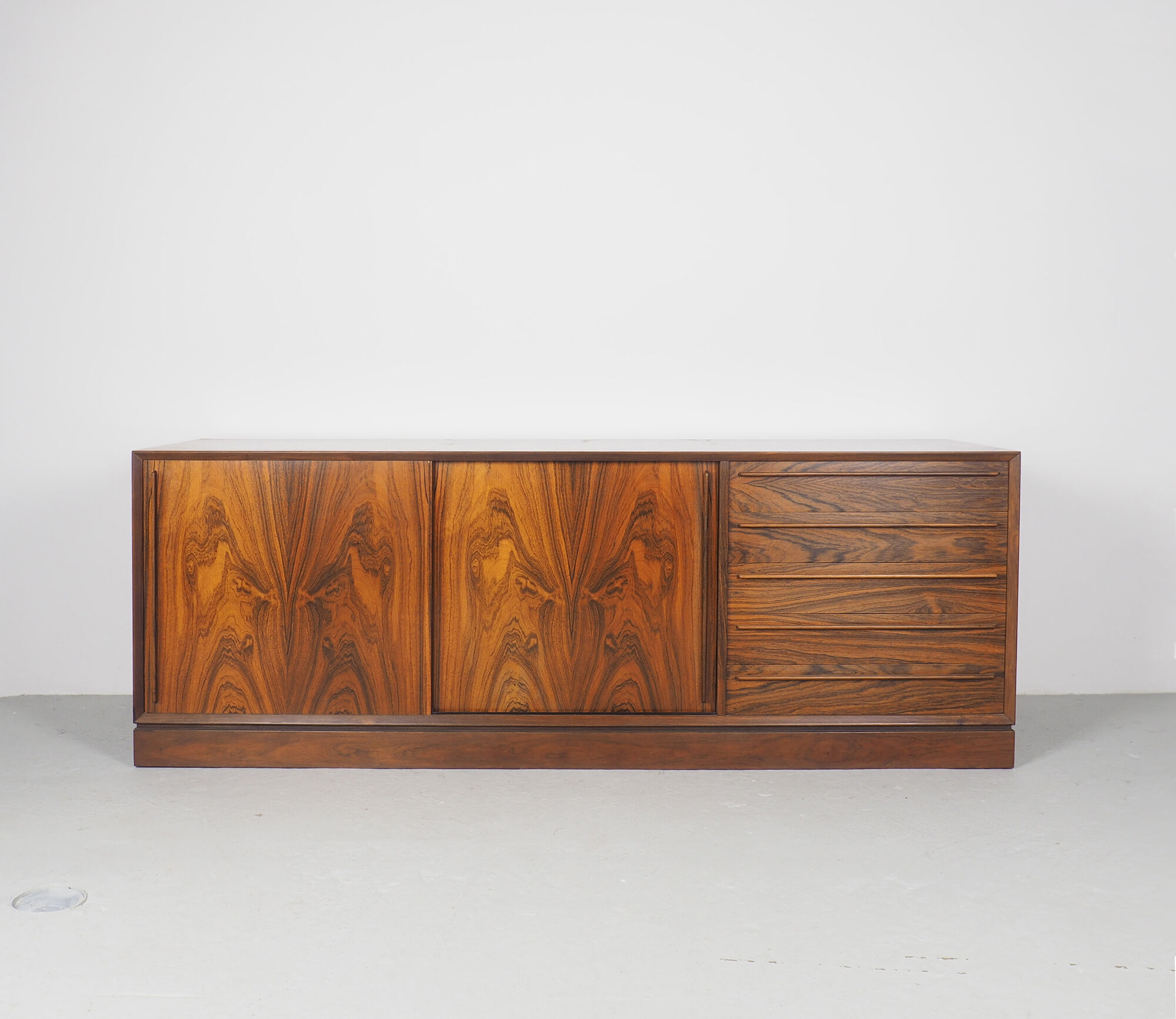 HP Hansen rosewood sideboard with bookcase, 1960's