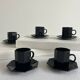 Vintage ESSO coffee set – 1970s – black ceramic