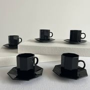 Vintage ESSO coffee set – 1970s – black ceramic
