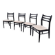 Lot de 4 chaises vintage design scandinave