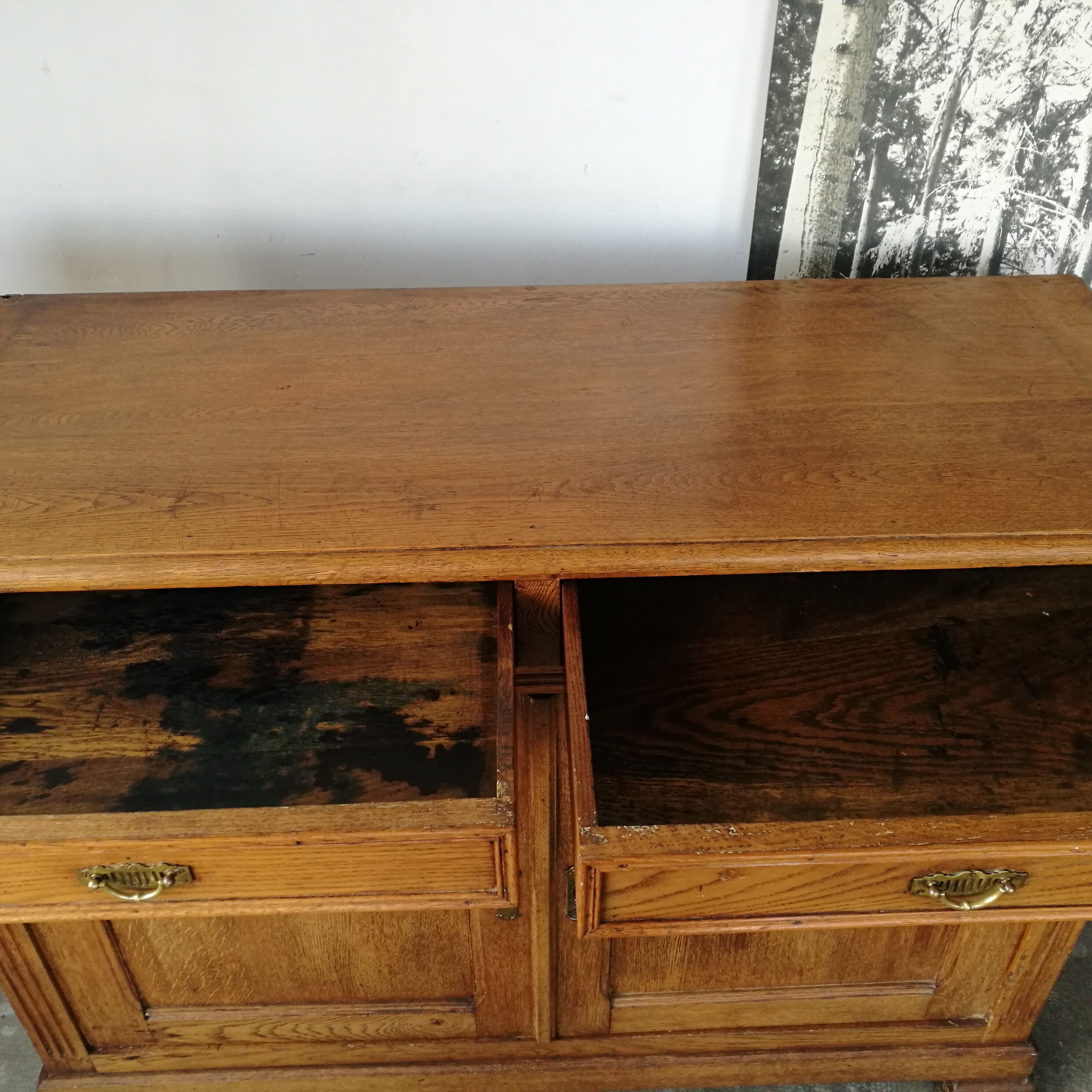 Louis Philippe solid oak buffet