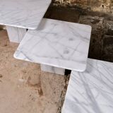 Set of 3 marble nesting coffee tables, Italy, 1980s
