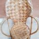 Braided chair in chestnut tree 50s