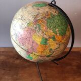 Globe, vintage world map