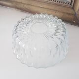 Glass dessert service bowl and cups
