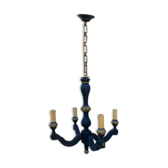 Wood chandelier Shabby chic Louis XIV style