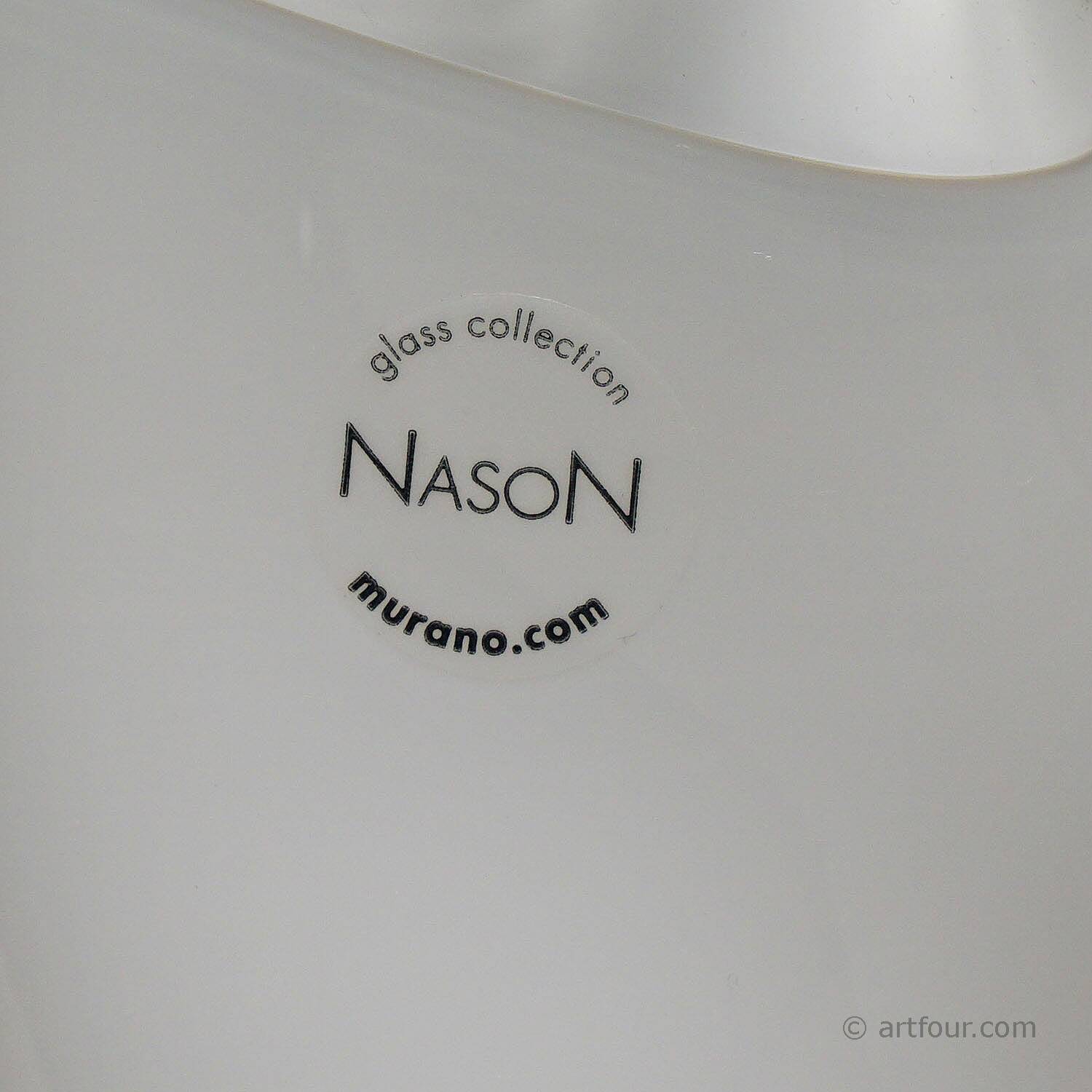 Large Murano glass art vase Incalmo by V. Nason & C. circa 1990