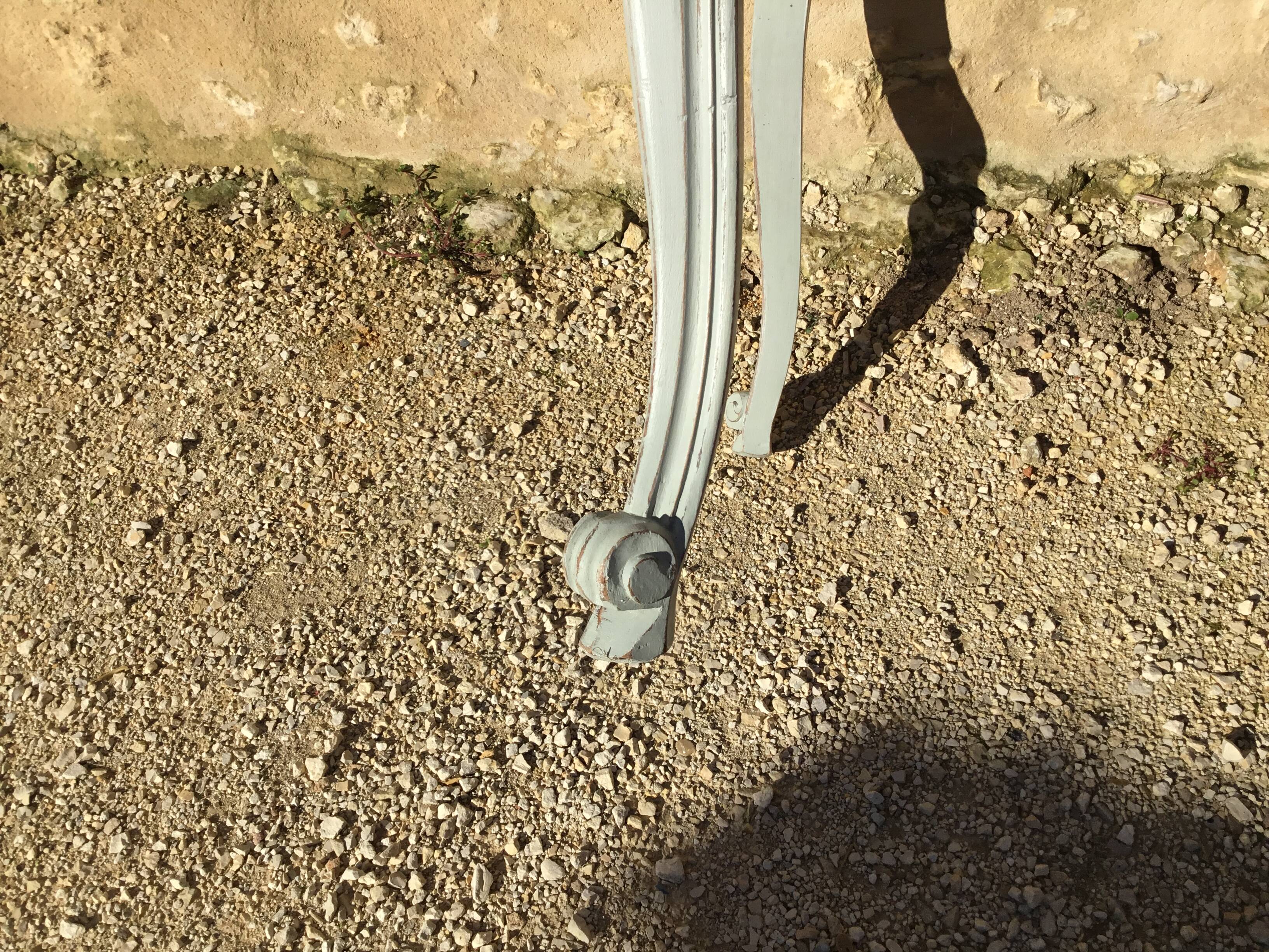Louis XV style table in oak with natural wood top
