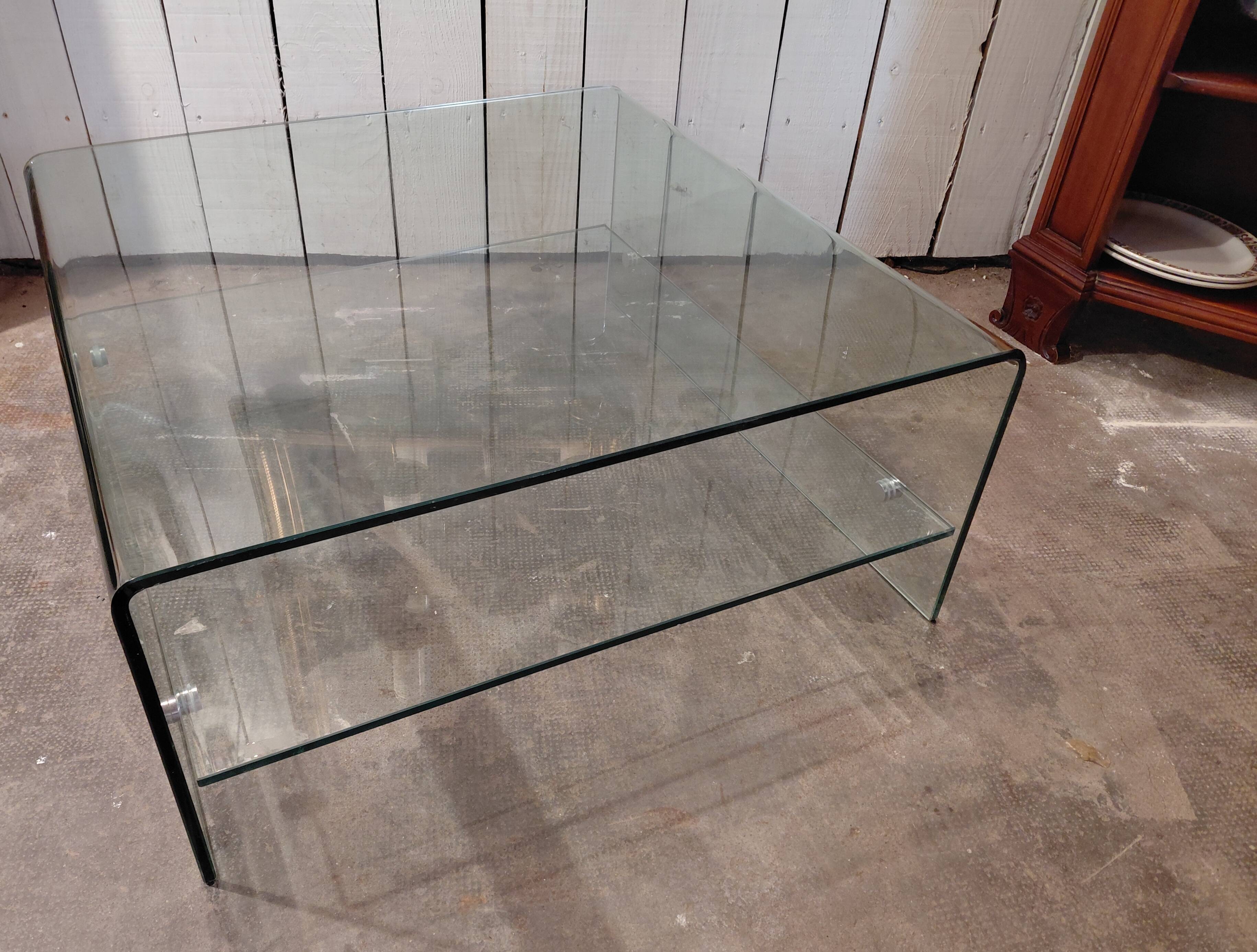 Glass coffee table