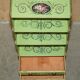 Pair of Waterfall Regency Sheraton antique bookshelves hand-painted.