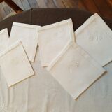 Embroidered tablecloth and 6 embroidered towels