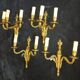 4 bronze wall lights in Louis XVI - XV style
