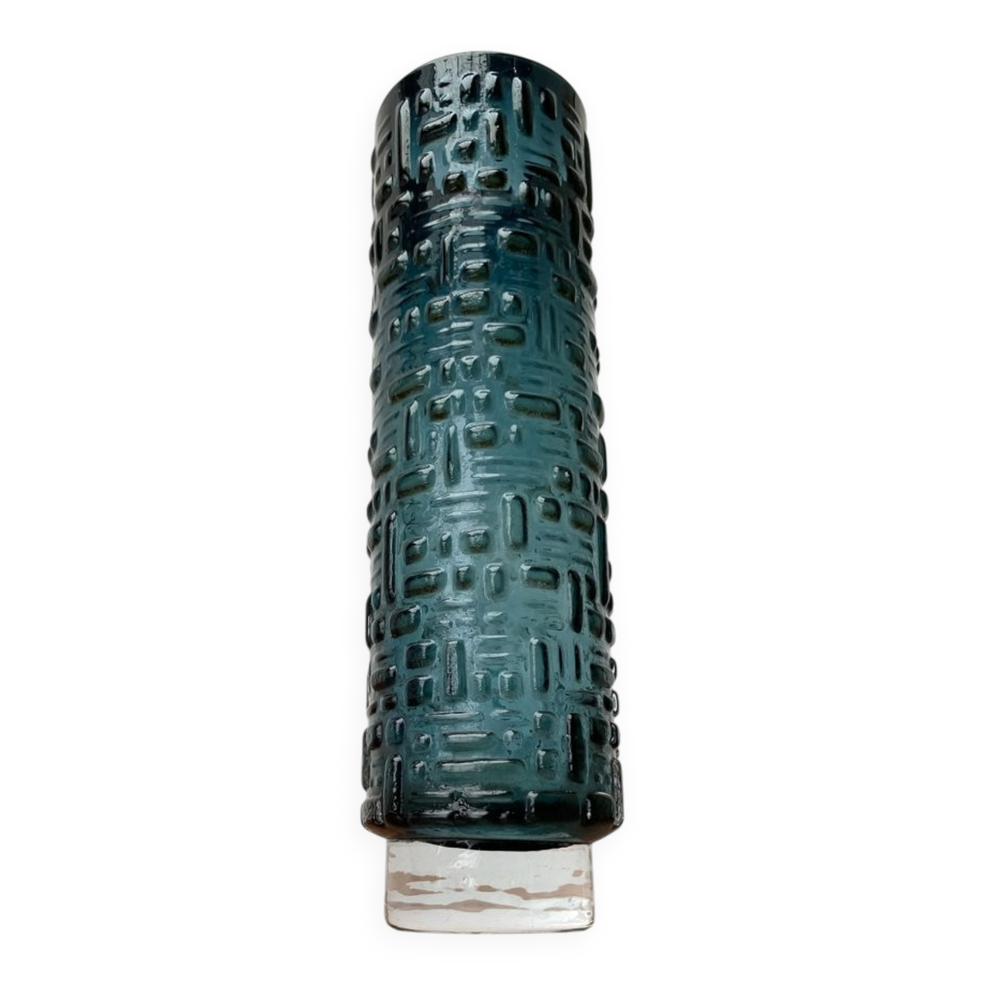 Brutalist Glass Bulb Vase Mid-Century Model F231 by Emil Funke for Gral