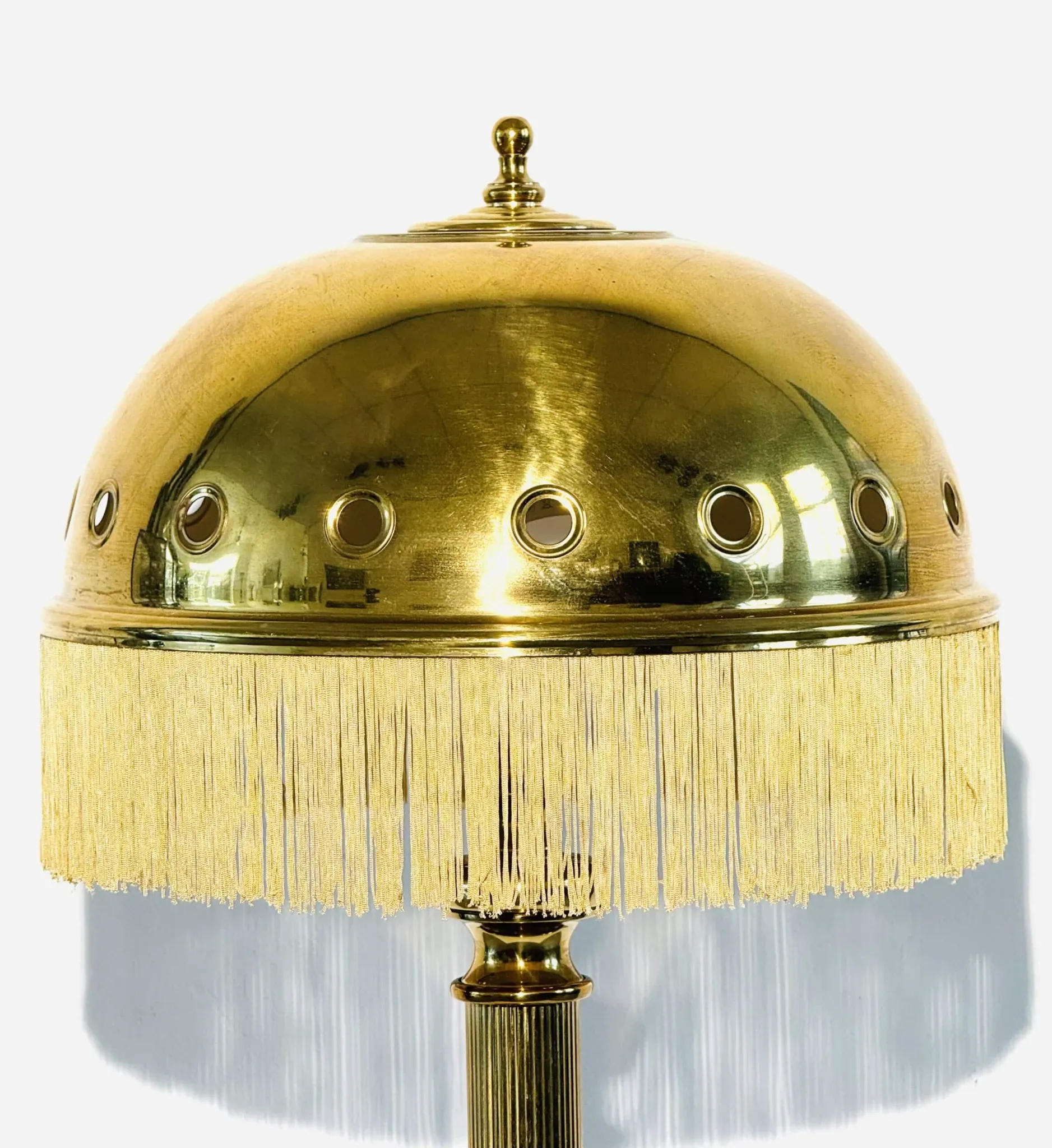 Brass Mushroom Table Lamp By Sölken Leuchten, Germany, Circa 1960S