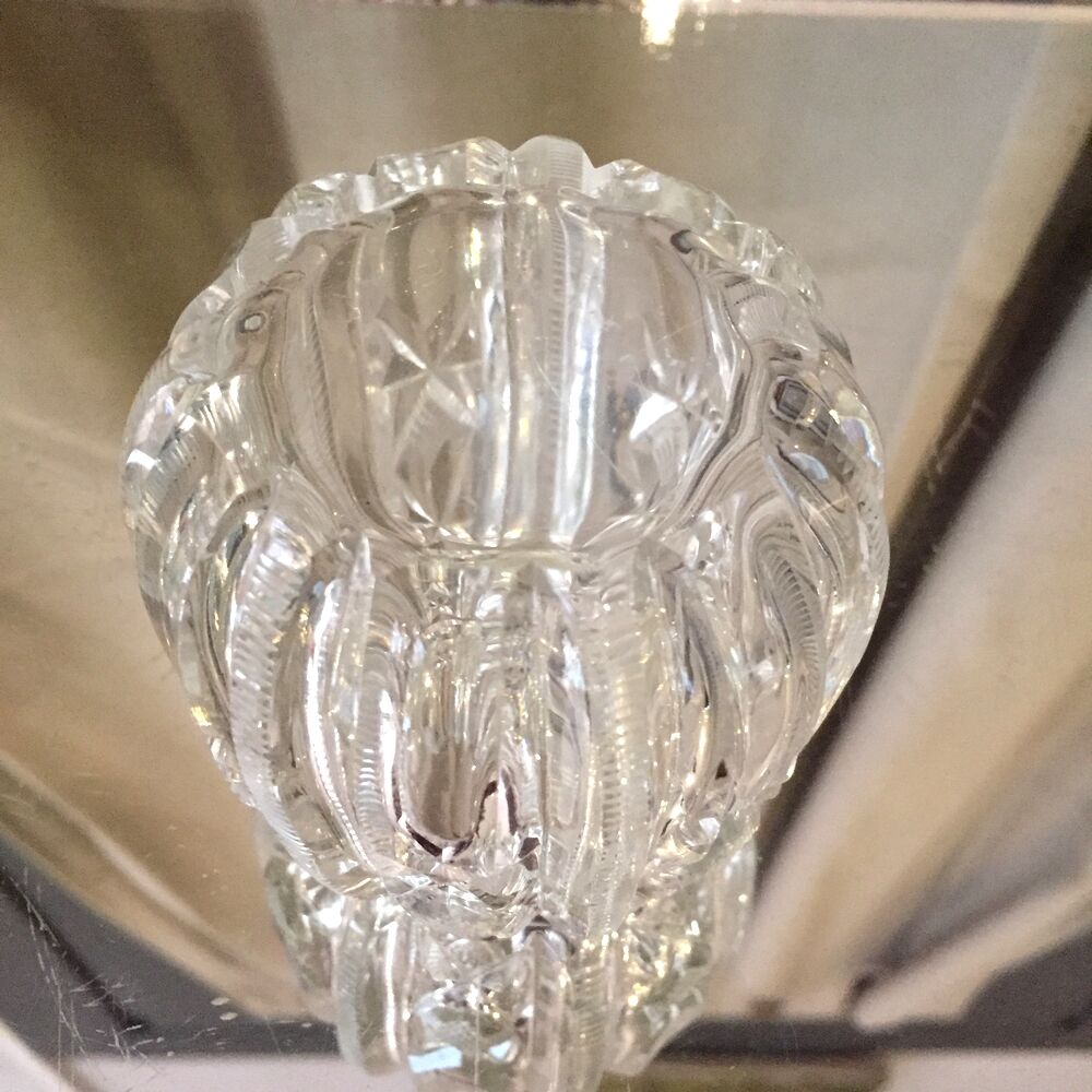 Empty candle holder or desk accessory in crystal size