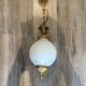 Suspension globe opal glass and brass