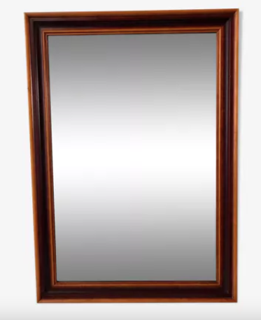 Set of 11 vintage wooden mirrors >60cm