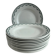 Set of 12 flat plates in Saint Amand earthenware, 22.5cm.