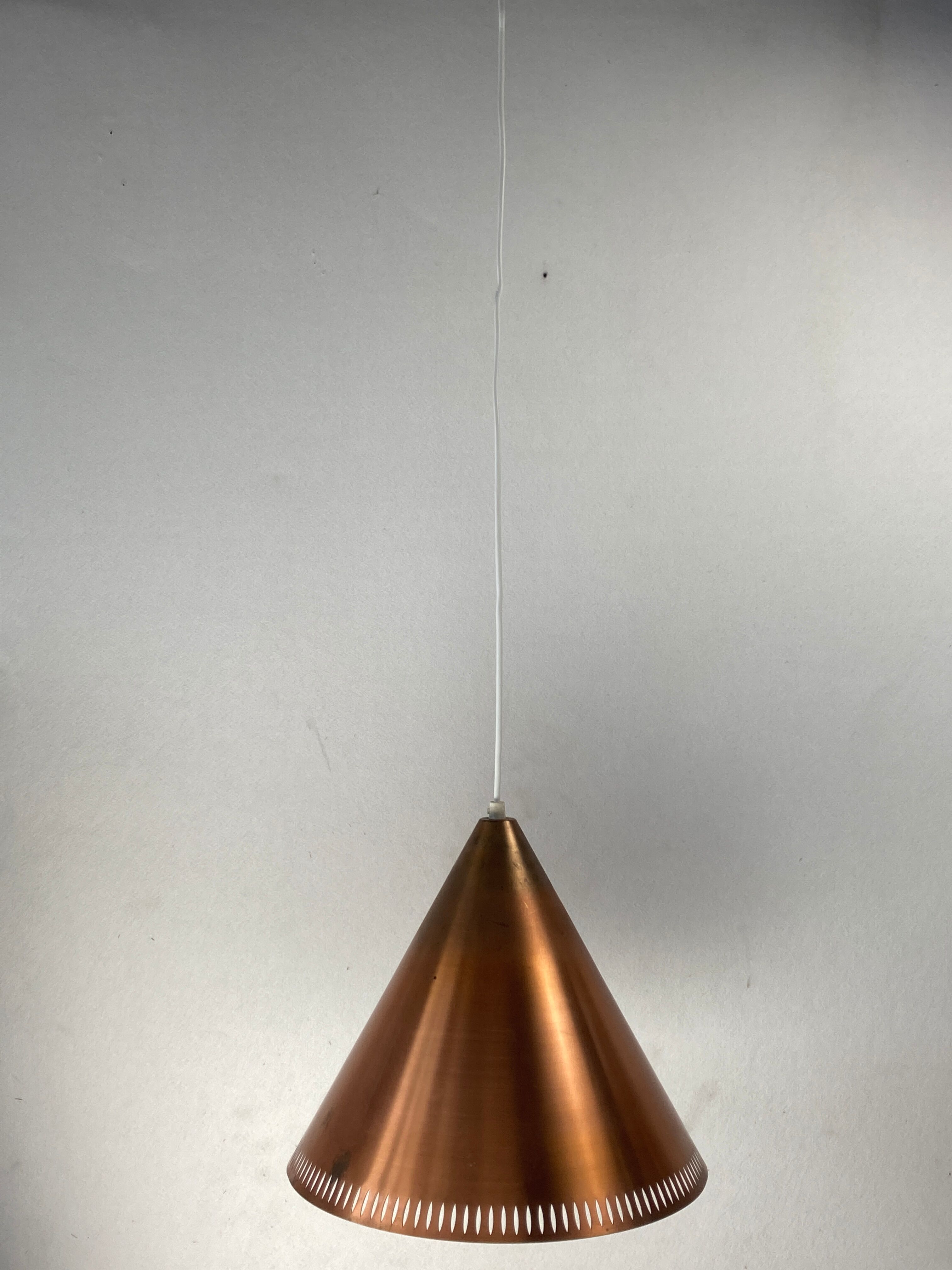 Perforated copper hanging pendant, Nordisk Solar, Denmark