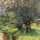 "Landscape of the Norman bocage ", watercolour framed and signed, early 20th century