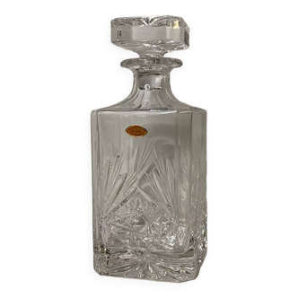 Hand-cut crystal whiskey decanter
