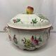 Old soup pot earthenware of the East floral decoration apple XXth