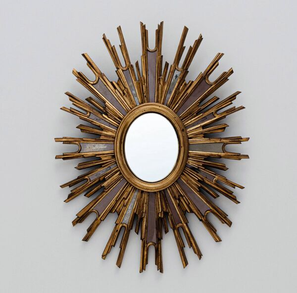 Rare miroir solaire ovale convexe (3 pièces disponibles)