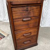 Ancien caisson de bureau en chêne, double face