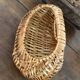 Old baskets and woven wicker basket.