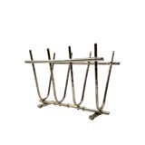 Hollywood regency magazine rack  GM Montagnani, Italy 1970s   bamboo shaped