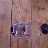 4 vintage blue-footed flutes from France, 1940.