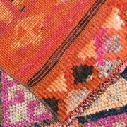 Brown & Pink Tribal Vintage Runner Rug, 83x294Cm