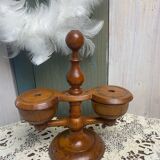 Saleron en bois pivotant ancien 