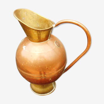 Old brass copper pitcher