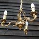 Birdcage chandelier in Bronze with 3 arms nice long chain French vintage
