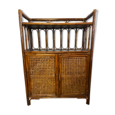 Commode en rotin et cannage
